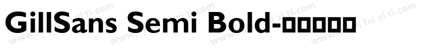 GillSans Semi Bold字体转换